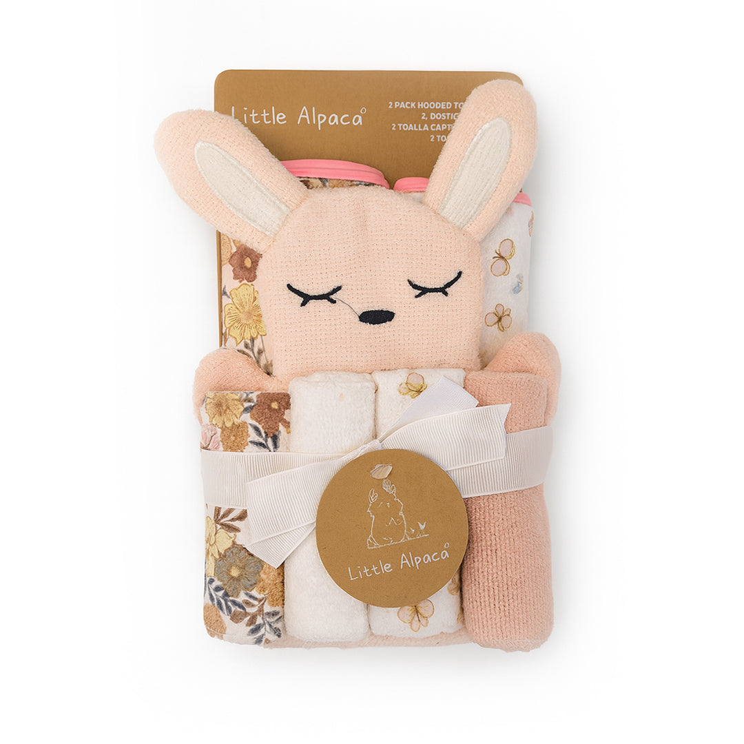 Little Alpaca Premium 7-Piece Baby Bath Set – Hooded Towels & Washcloths