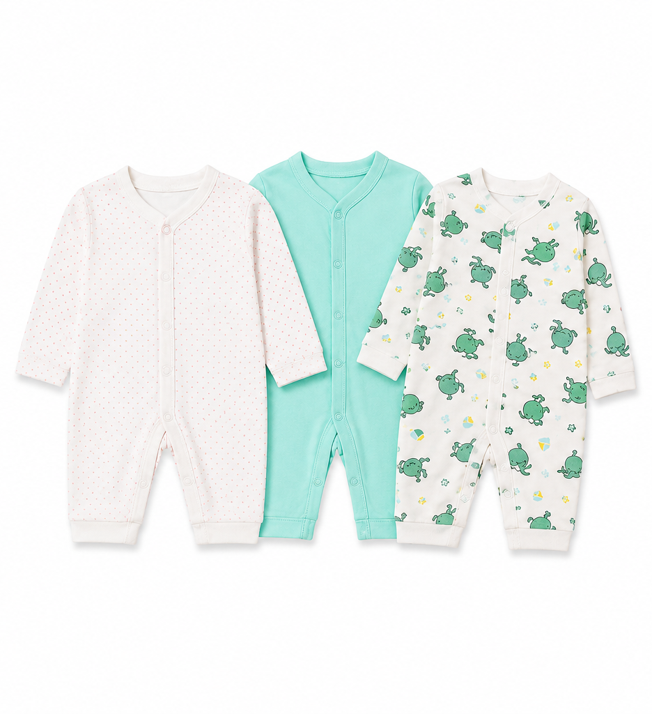 Dolphin Full Sleeves Rompers Pack Of 3