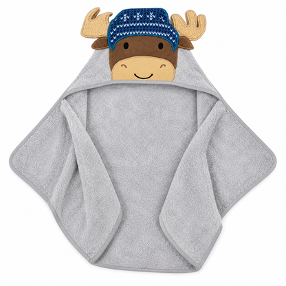 Hudson Baby Moose Hooded Bath Towel