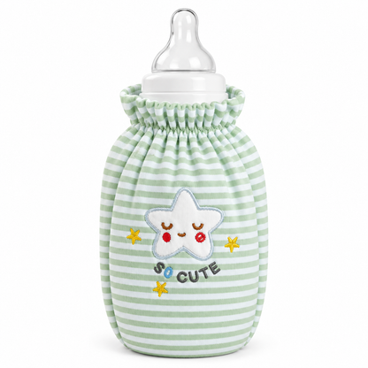 Cute star insulated baby feeder cover made from thick cotton