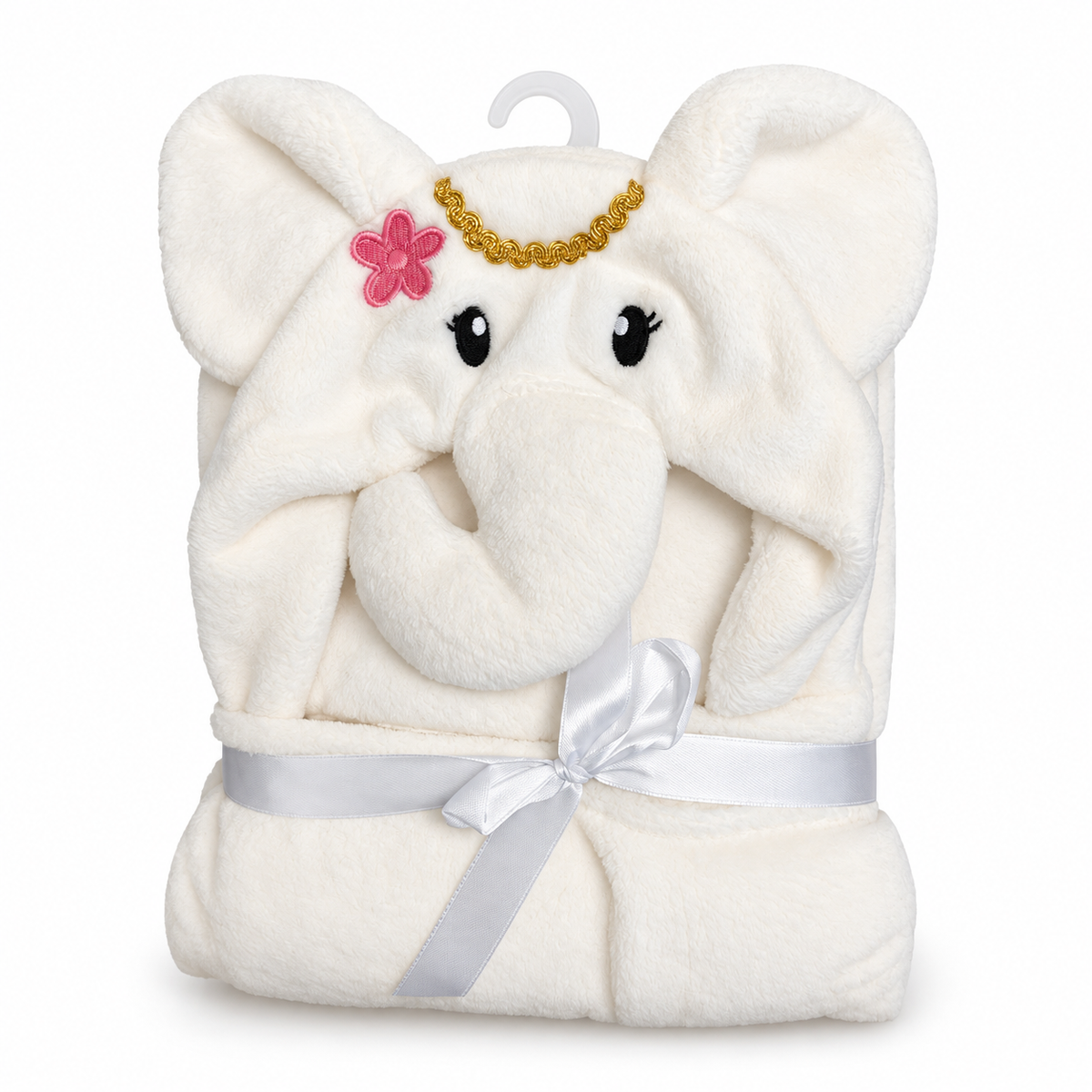 Baby Elephant Hooded Blanket – Soft Plush Newborn Blanket