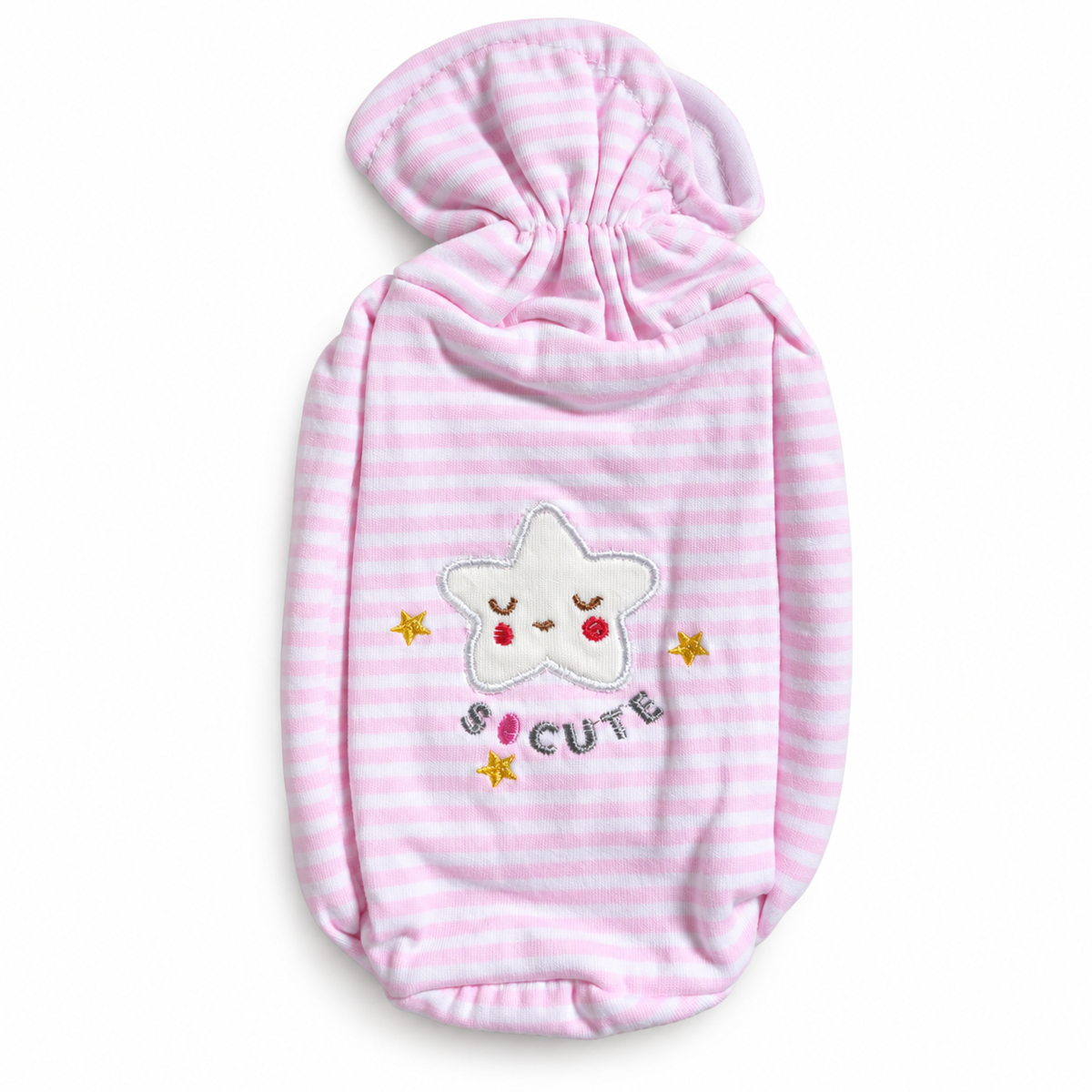 Baby feeder bottle cover with cute star design in multiple colours