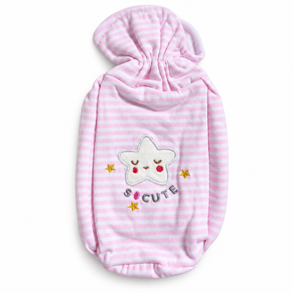 Baby feeder bottle cover with cute star design in multiple colours