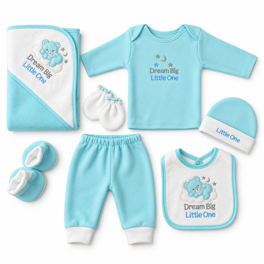 Dream Teddy 7-Piece Polar Fleece Winter Starter Set