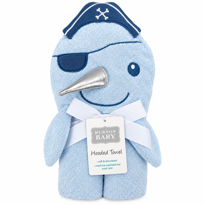 Hudson Baby Nautical Sailor Hooded Bath Towel