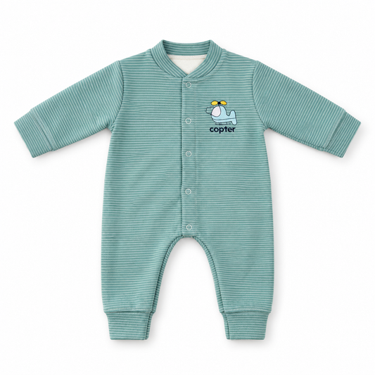 Copter Stripes light Fleece Romper