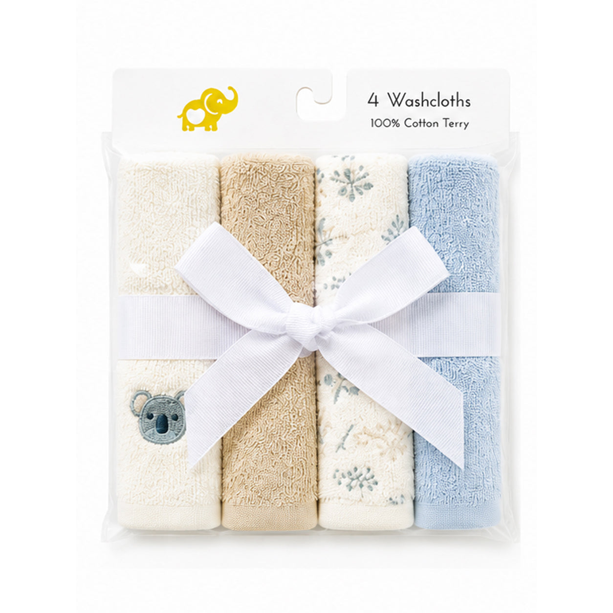 Cute Kuala 4 Piece Face Towel Gift Set