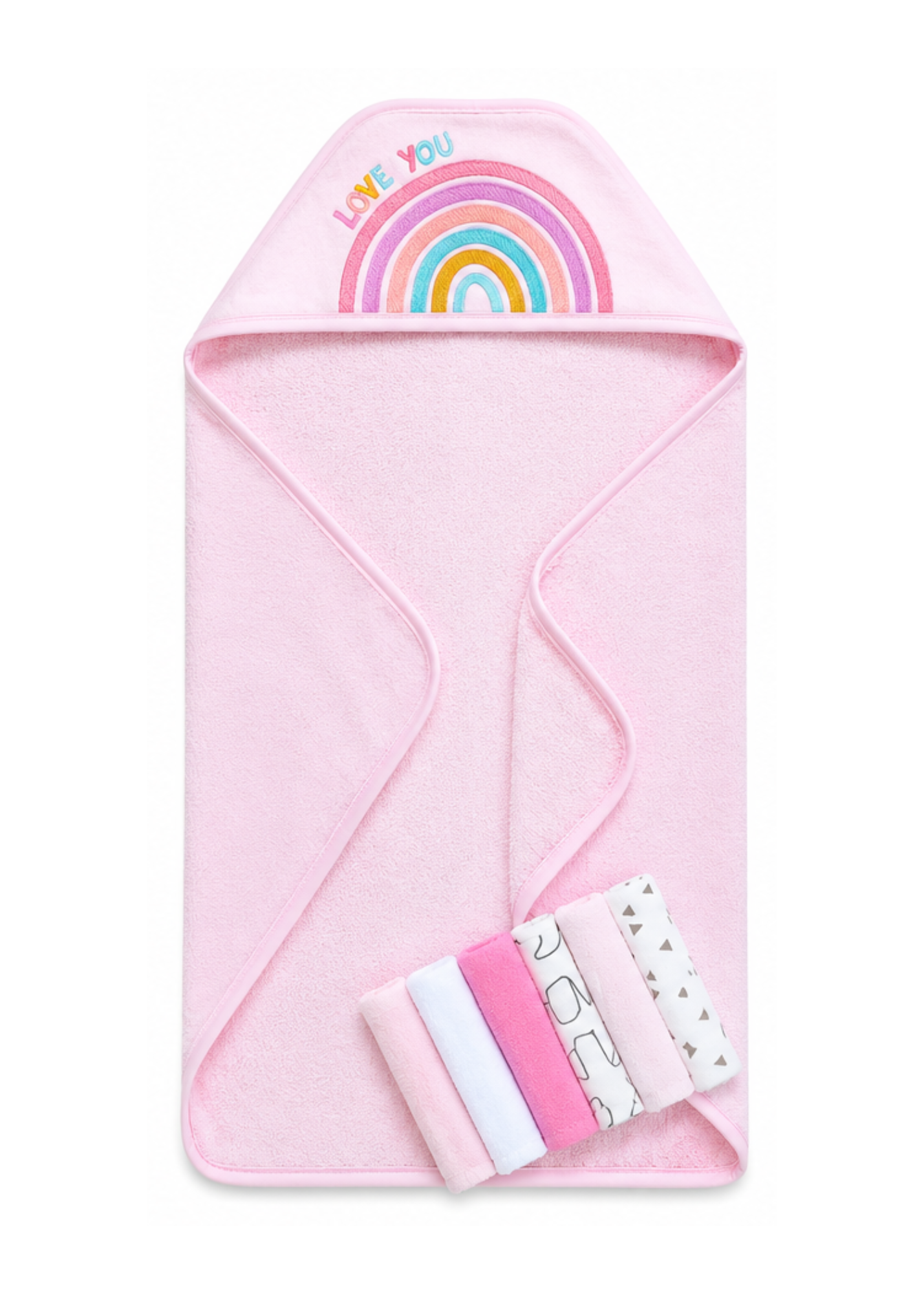 7 Piece Hooded Towel And Washcloth Set