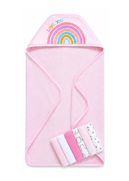 7 Piece Hooded Towel And Washcloth Set