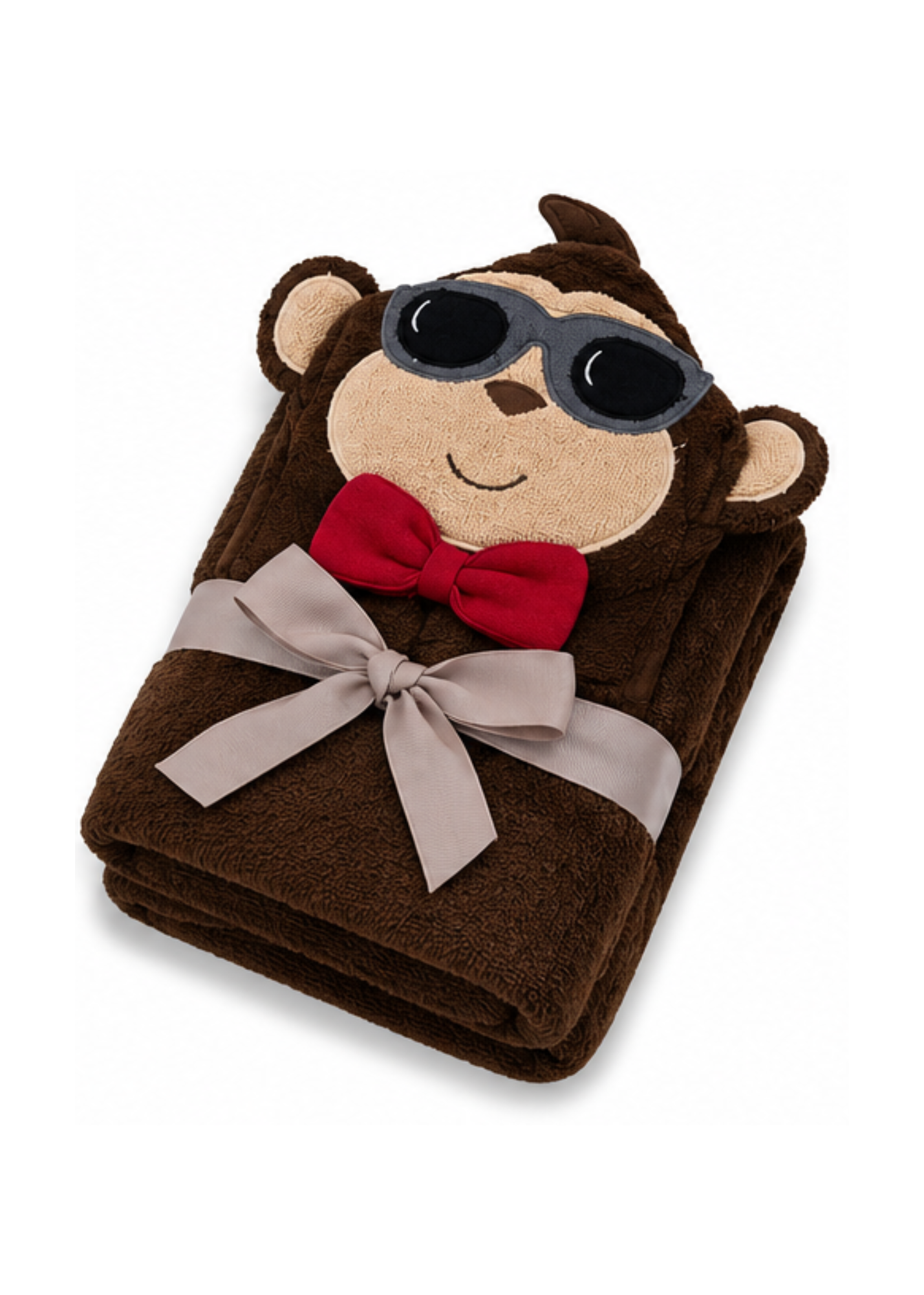 Hudson Monkey Hooded Bath Towel