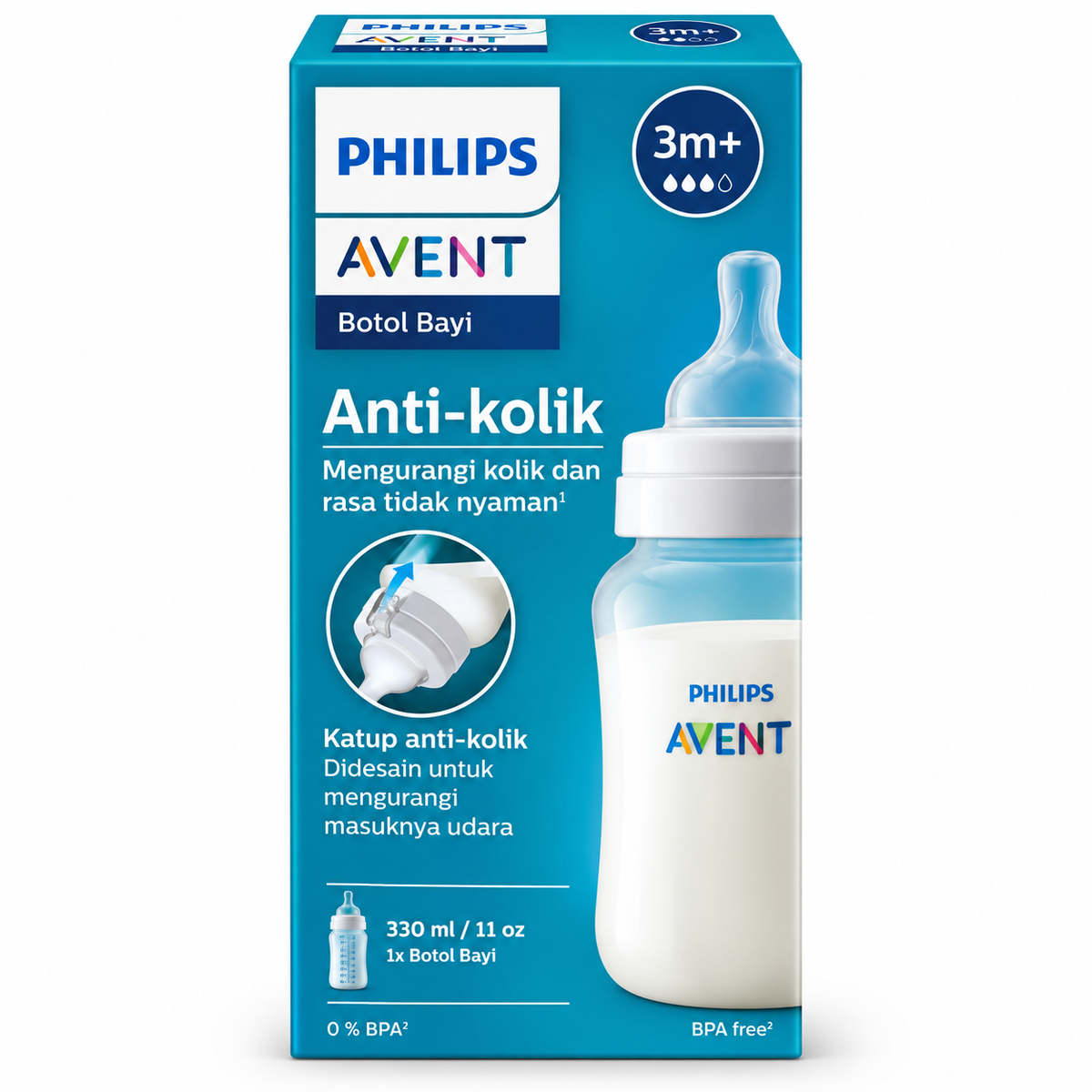 Philips Avent Anti-Colic 330ml 11oz baby bottle with anti-colic valve