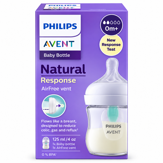 Philips Avent Natural Response 125ml 4oz baby bottle with AirFree vent