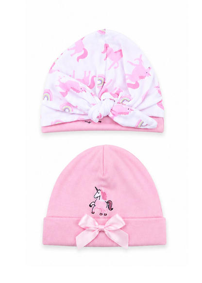 Bebe Favor Unicorn 4 Piece Cap Set With Booties