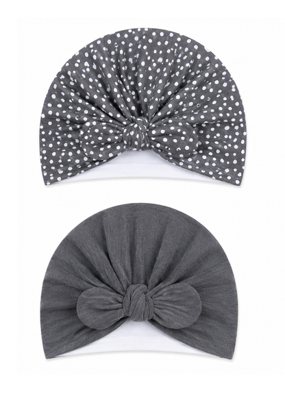 Hudson 2 Pcs Cotton Turban Caps Set 2