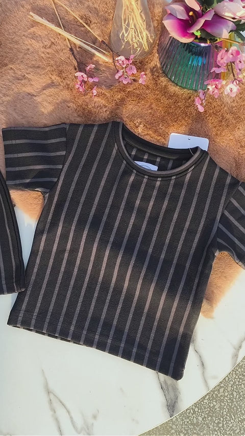 360° view of Capri Stripe Lounge co-ord set by BabyCo