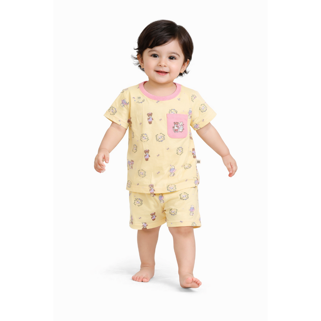 Lovely Bear round neck baby night suit alternate view