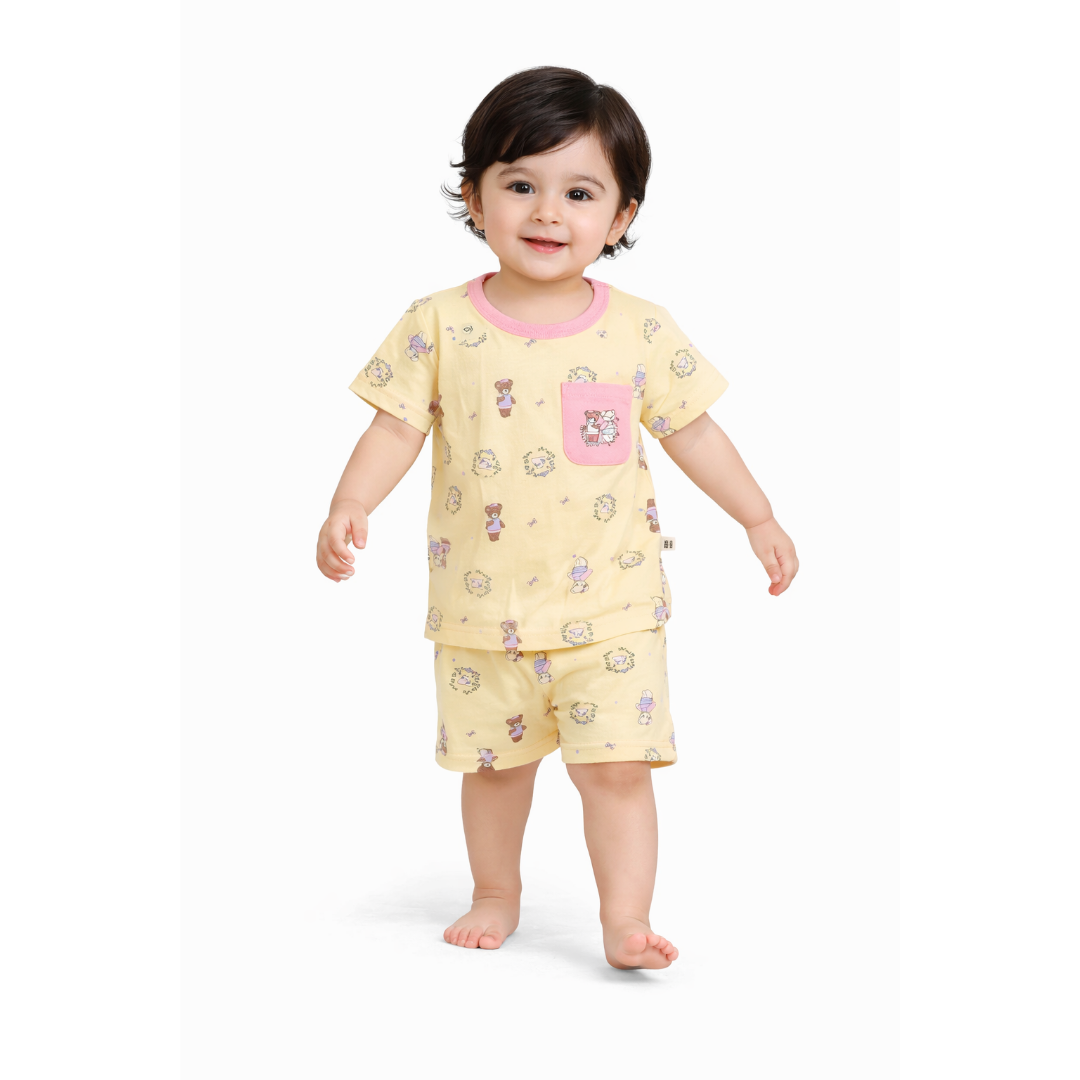 Lovely Bear round neck baby night suit alternate view
