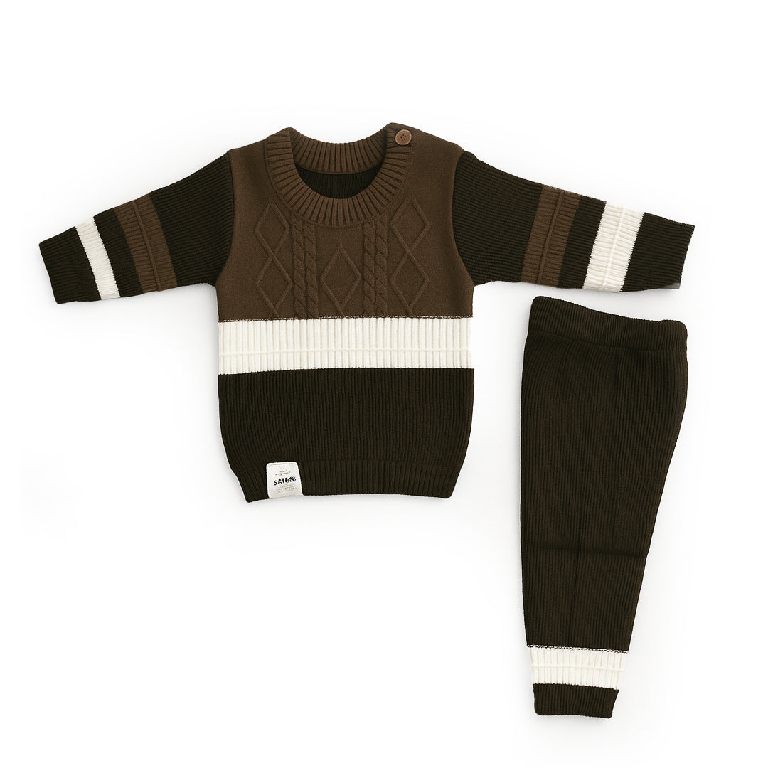 Wide Stripes Wool Shirt & Pajama (Premium)
