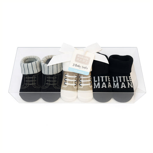 Little man Newborn Socks Pack Of 3