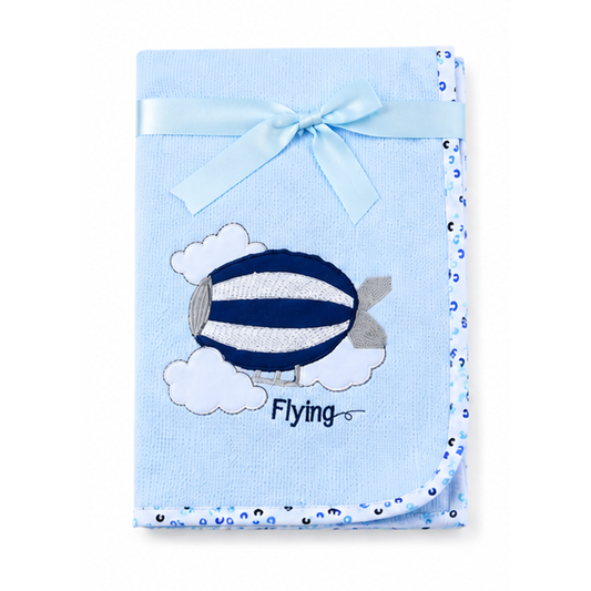Air Balloon Premium Quality Knitted Cotton Baby Wrapping And Receiving Sheet