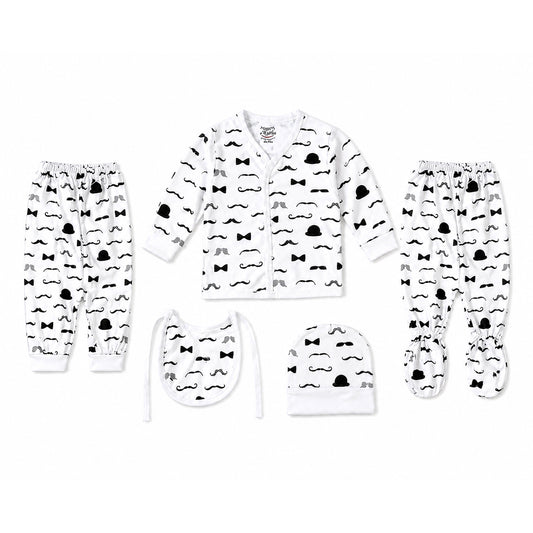 Mustache 5 Piece Summer Cotton Starter Set