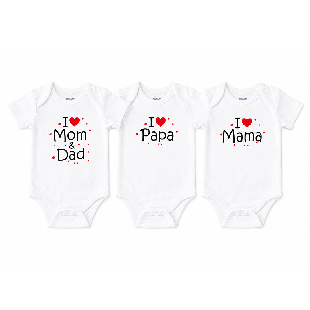 Love Half Bodysuits Pack of 3