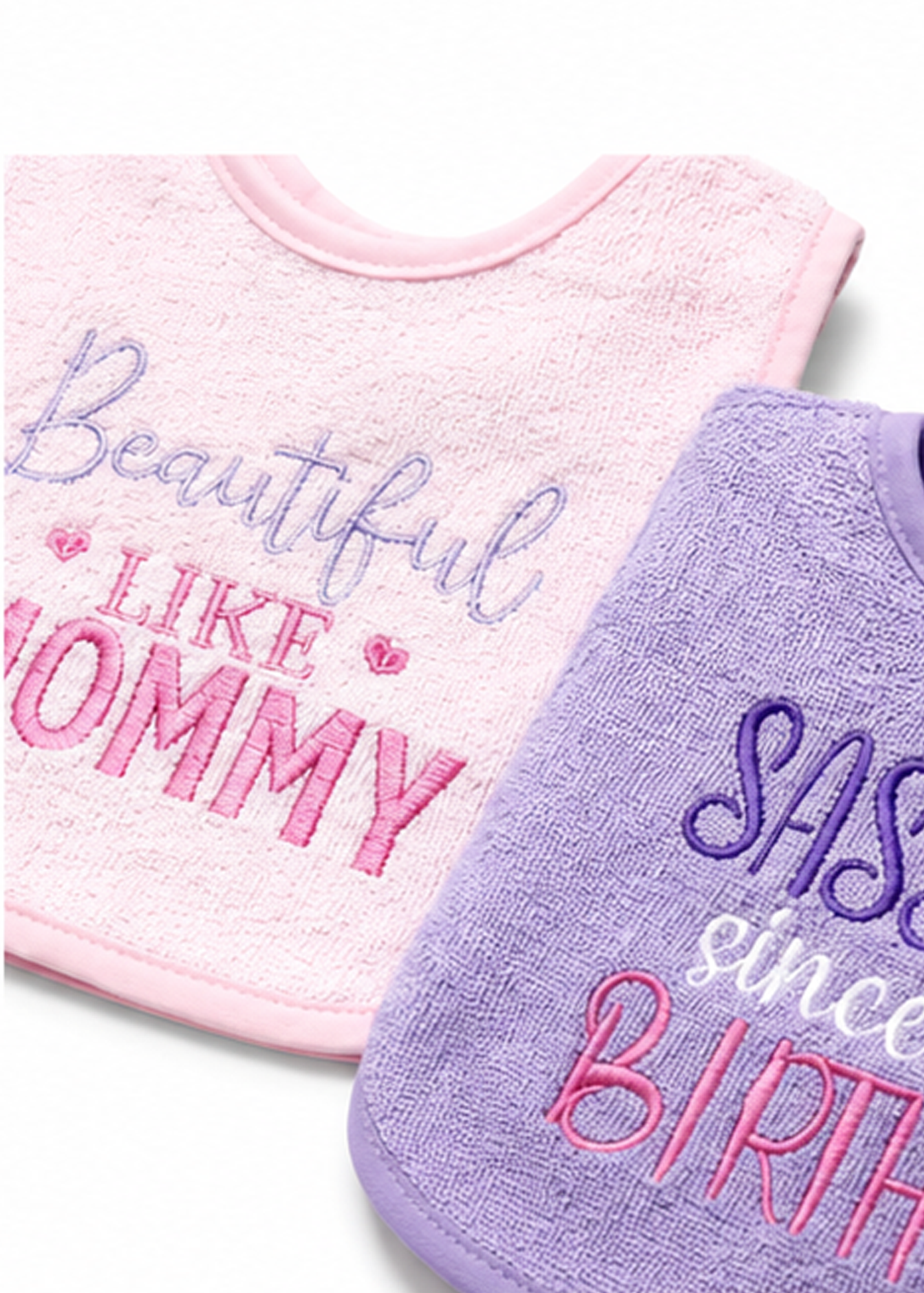 Beautiful Like Mommy 3 Piece Cotton Terry Bib Set