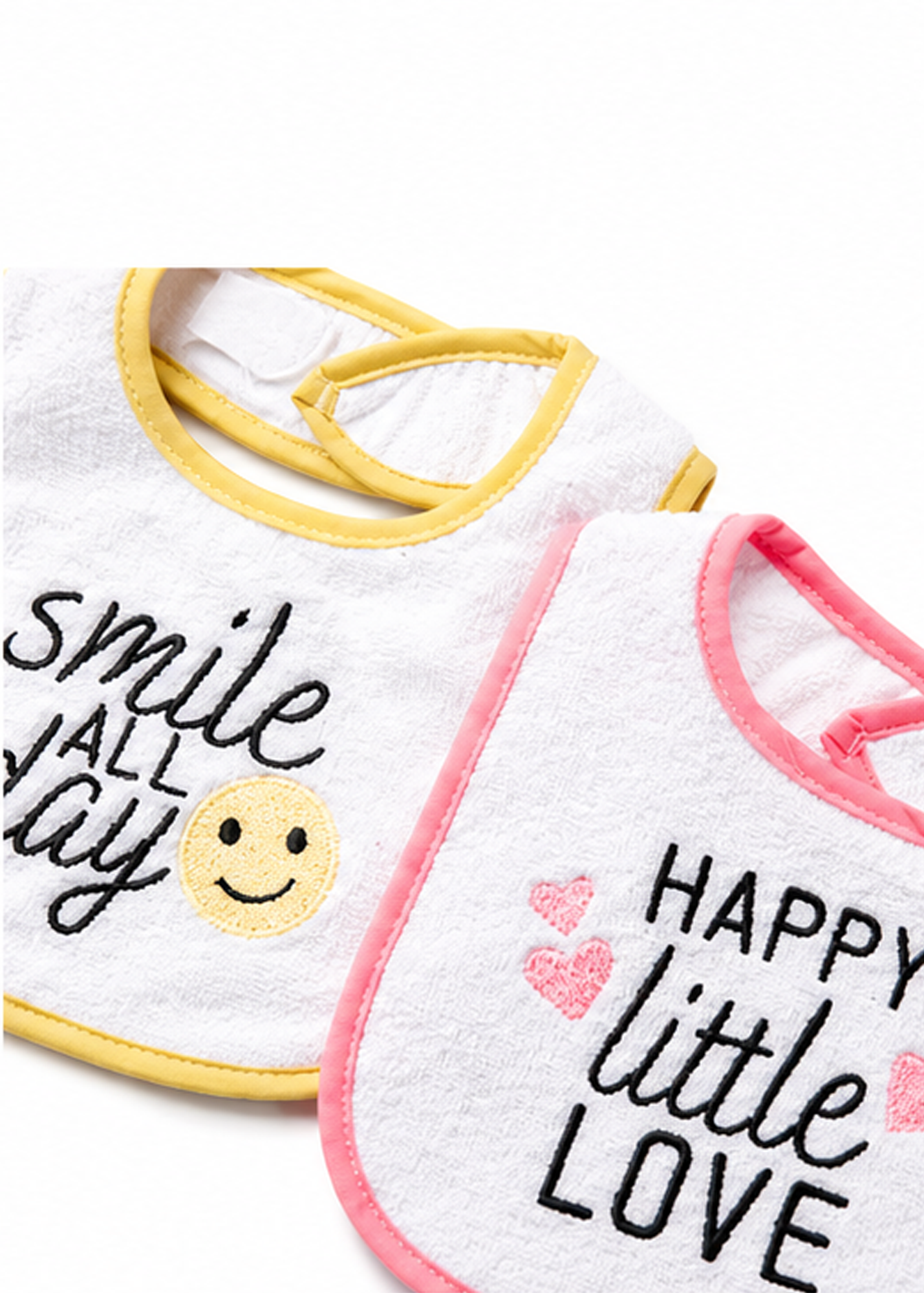 Smile All Day Hudson Baby 3 Piece Cotton Terry Bib Set