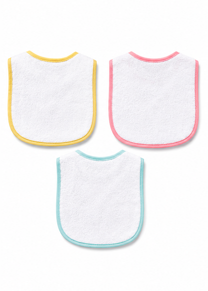 Smile All Day Hudson Baby 3 Piece Cotton Terry Bib Set