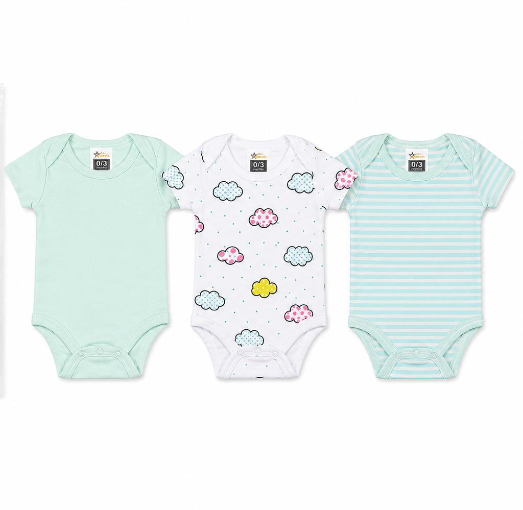 Short sleeve baby bodysuits alternate view
