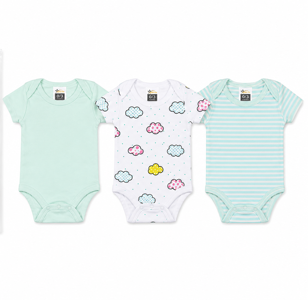 Short sleeve baby bodysuits alternate view