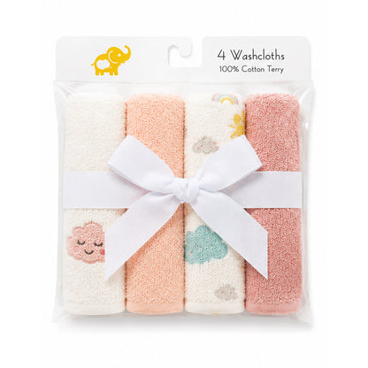 Happy Cloud 4 Piece Face Towel Gift Set