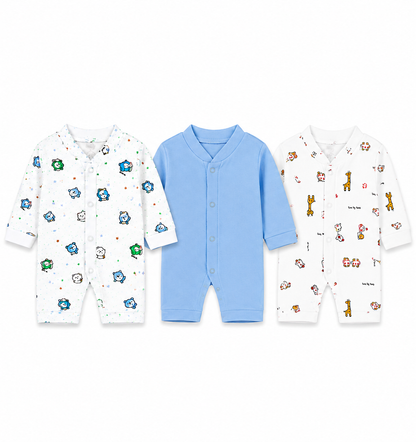 Giraffe Full Sleeves Rompers Pack Of 3