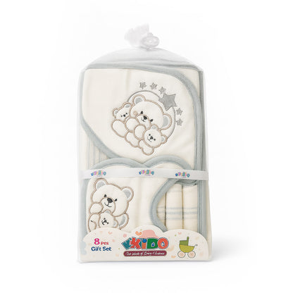 Kikidoo 8-Piece Towel Gift Set – Soft & Absorbent Terry